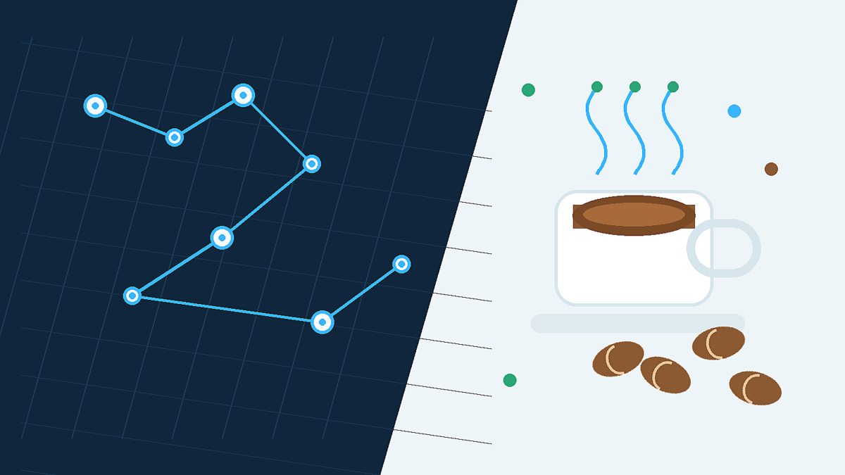 Technology network and coffee roasting illustration for Pingfield LTD